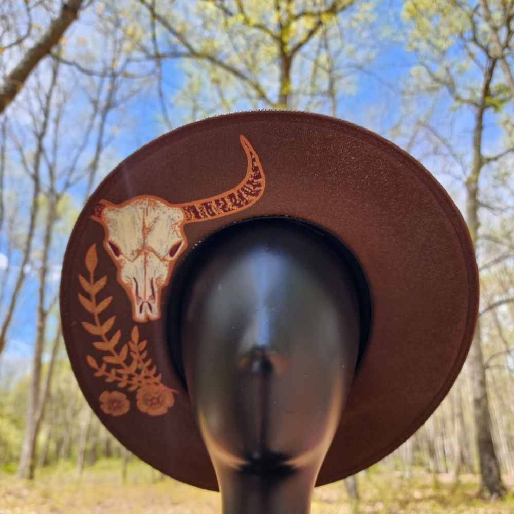 Steer Skull Country Sun Hat